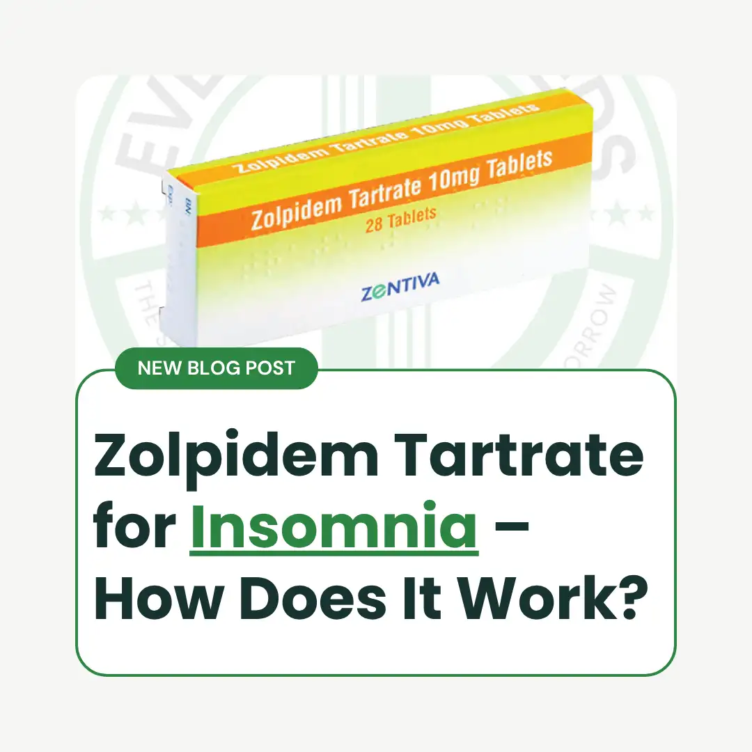post describing how Zolpidem Tartrate helps relieve insomnia by enhancing GABA-A receptor activity in the brain.